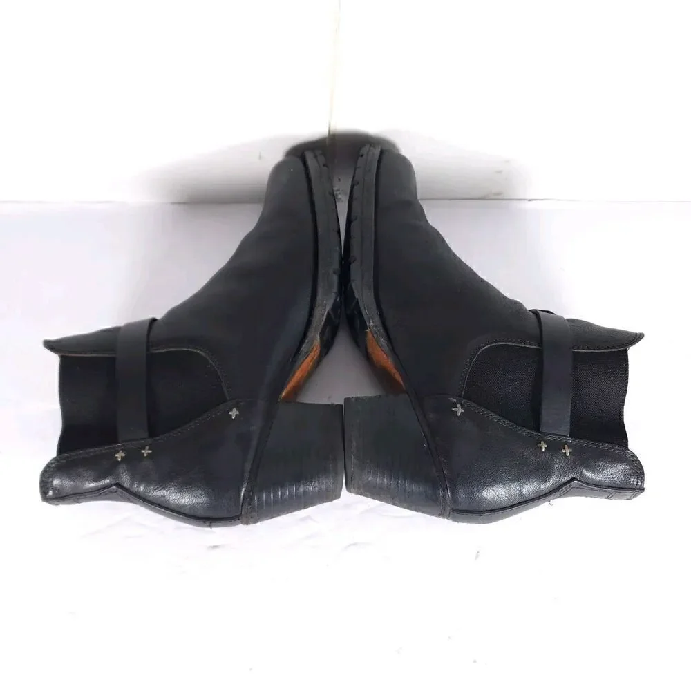RAG & BONE Women's Durham US7,5 EU37,5 Black Leather Stretch Ankle Booties - Picture 12 of 16